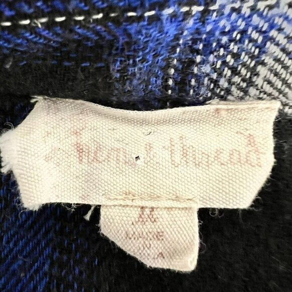 Hem & Thread Womens Button Up Multicolor Plaid Long Sleeve Top Size Medium - Picture 7 of 8